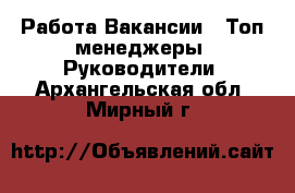 Работа Вакансии - Топ-менеджеры, Руководители. Архангельская обл.,Мирный г.